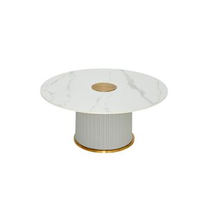 PLEATED PU LOW COFFEE TABLE