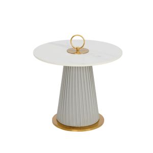 PLEATED PU HIGH COFFEE TABLE