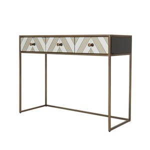 MIRRORED DRESSING TABLE WITH CHEVRON
